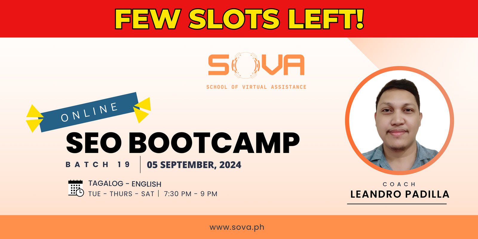 Batch 19 – 4-Week Online SEO Bootcamp by Coach Leandro – September 5 – Tagalog English