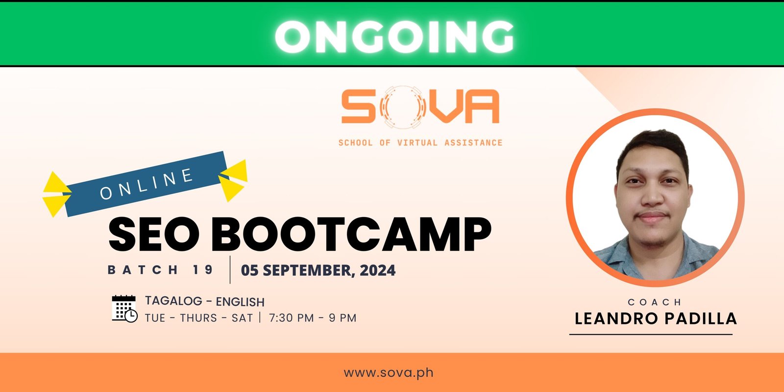 Batch 19 – 4-Week Online SEO Bootcamp by Coach Leandro – September 5 – Tagalog English