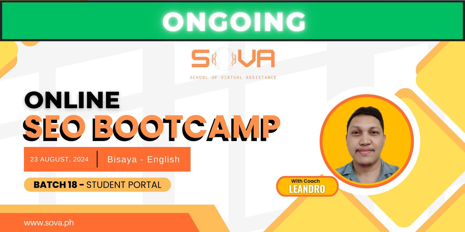 Batch 18 – 4-Week Online SEO Bootcamp by Coach Leandro – August 23 – September 23 – Bisaya English