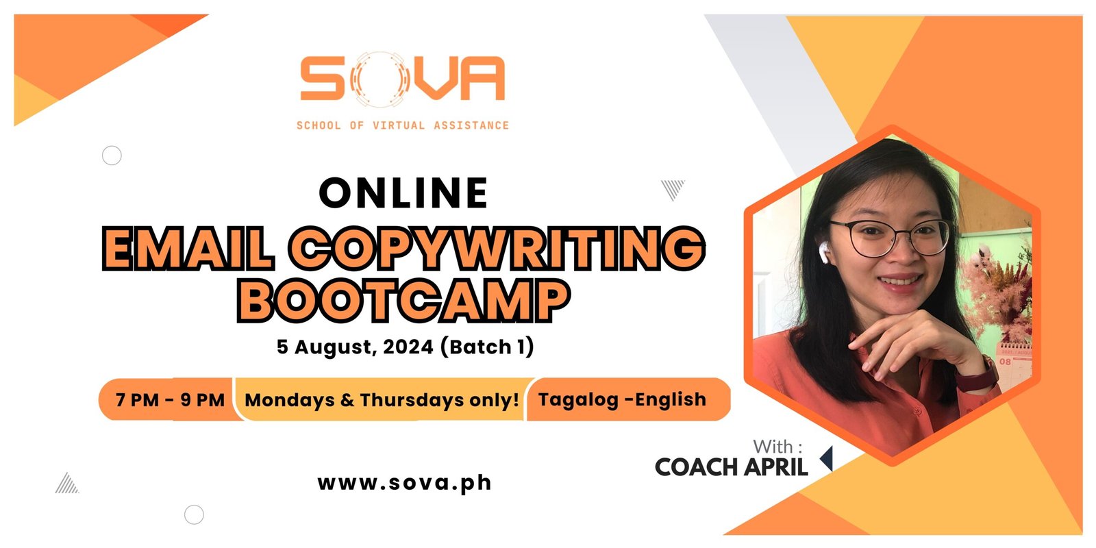 Batch 1 – 4-Week Online Email Copywriting Bootcamp with Coach April  | Tagalog -English | August 5