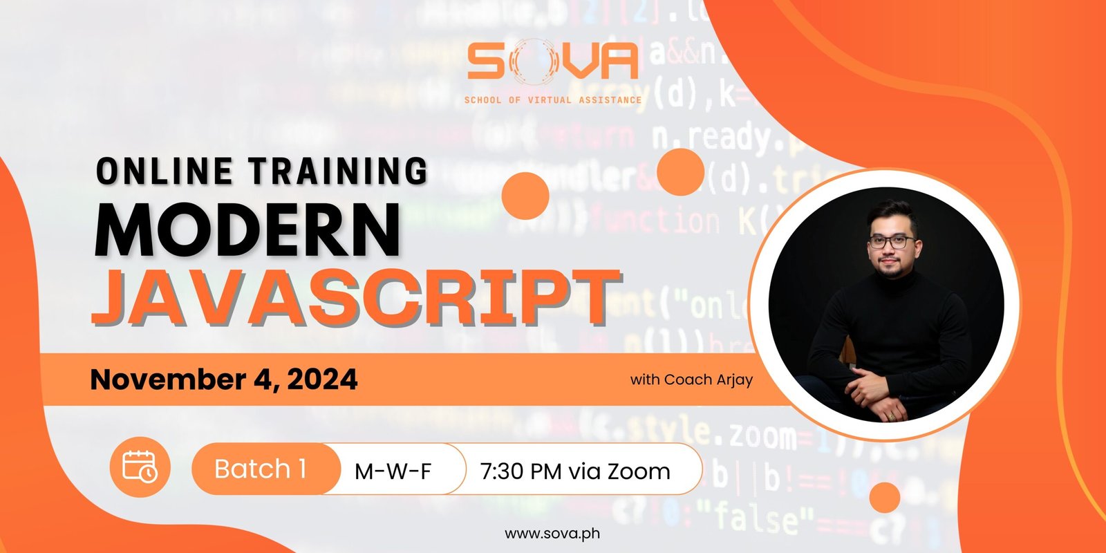 Batch 1 – 4-Week Online Modern JavaScript Bootcamp by Coach Arjay – November 4, 2024