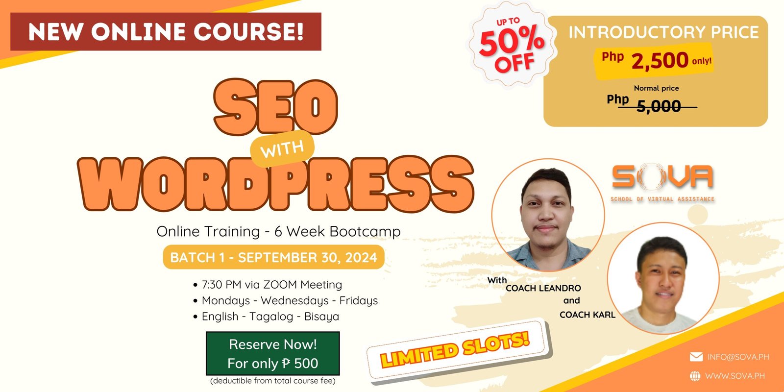 Batch 1 – 6-Week Online SEO with WordPress – September 30, 2024