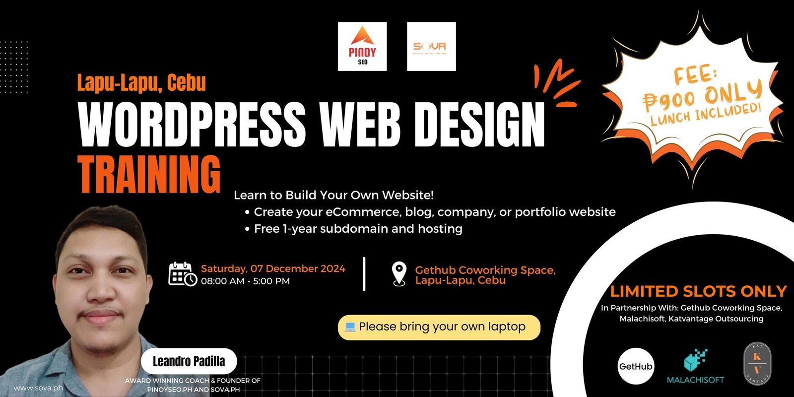 Lapu-Lapu, Cebu WordPress Web Design Training with Coach Leandro – December 7, 2024