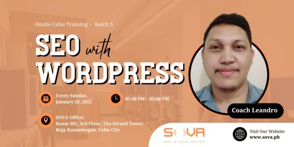 Batch 5 - 6-Week SEO with WordPress Cebu Face-to-Face Training with Coach Leandro - January 26, 2025 – March 2, 2025 - Limited Slots