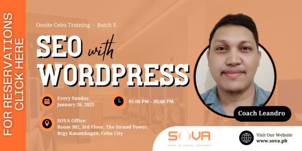 Batch 5 - 6-Week SEO with WordPress Cebu Face-to-Face Training with Coach Leandro -January 26, 2025 – March 2, 2025 - Limited Slots (Reservations)