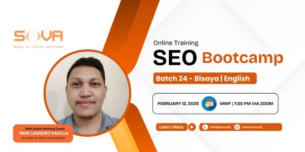 Batch 24 - 4-Week Online SEO Bootcamp by Coach Leandro - February 12, 2025 - March  14, 2025 - Bisaya - English (Reservation)