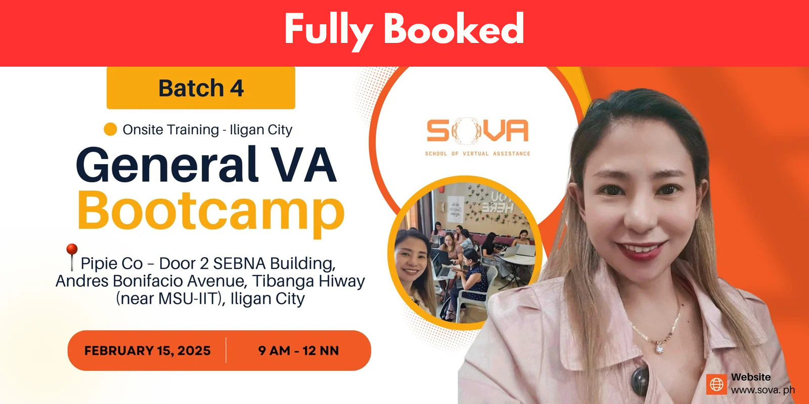 Batch 4 – 4 Week General Virtual Assistant Iligan City Face-to-Face Training with Coach Jaida – February 15, 2025 – March 8, 2025